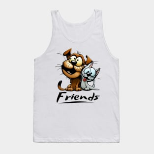 Dog and cat friends Tank Top